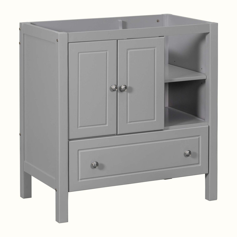 Base de meuble-lavabo simple 29,13 po seulement, Gris