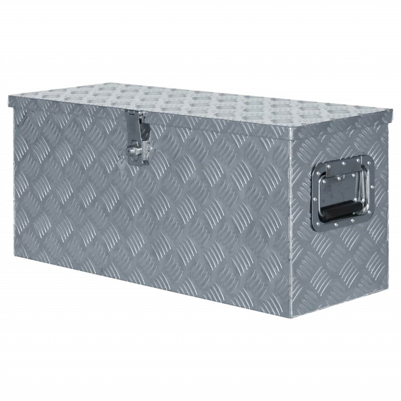 Dakota Fields Aili 80cm W 61L Metal Lockable Deck Box, Silver