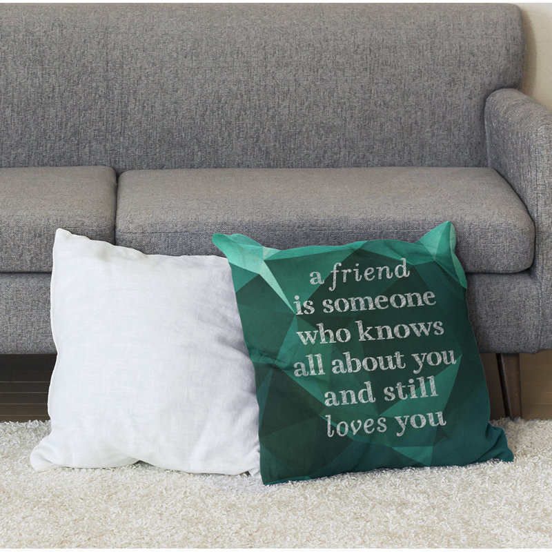 Coussin de sol pierres précieuses Love & Friendship, H 36 po x l 36 po, Émeraude