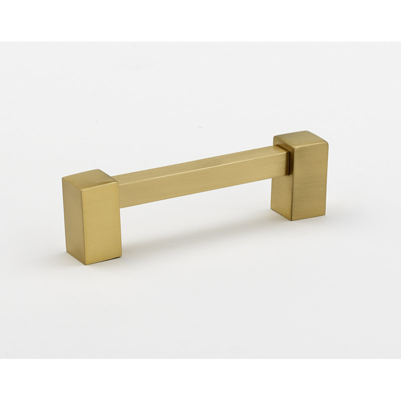 Poignée barre Contemporary II, 3", Laiton satiné