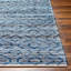 Denyer Geometric Handmade Flatweave Recycled P.E.T. Area Rug in Blue/Gray-739327489