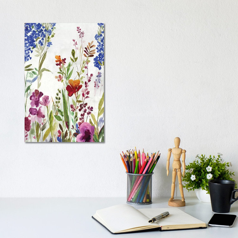 Spring Field by Asia Jensen - Wrapped Canvas Painting