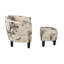 Fauteuil d'appoint moderne avec repose-pieds