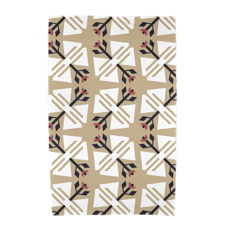 Serviette de plage en microfibre Alfreda Ditsy, Taupe