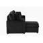 Canapé modulaire moelleux avec canapé-lit en tissu de velours - noir-1515932353