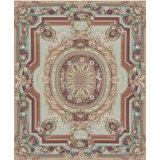 Hand-Knotted High-Quality Red and Green Area Rug
