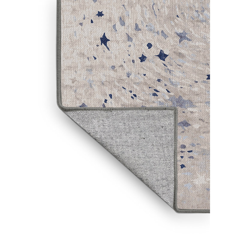 Machine Washable Gray Area Rug, Rectangle 2' x 3'