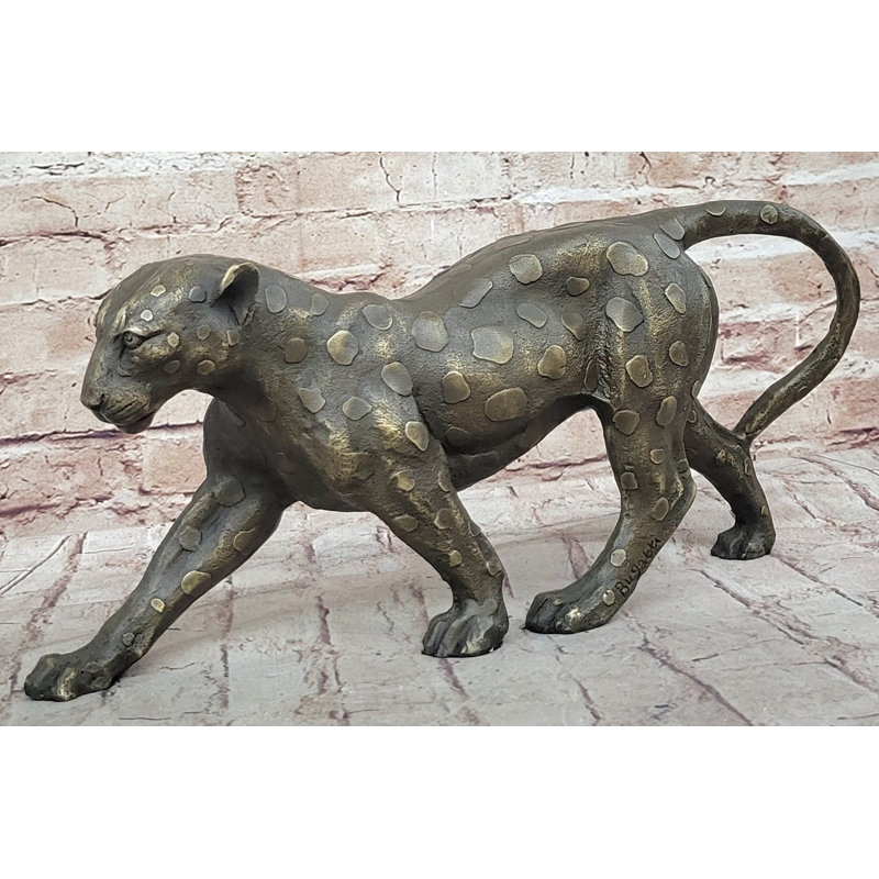 Grande sculpture léopard Bugatti Jaguar Puma