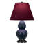 Small Double Gourd Accent Lamp - Sangria, Deep Patina Bronze - Lavender, Plum Shade-583633423-583633445