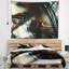 Tapisserie rayures noires brunes fractales-28501805