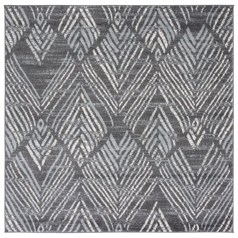 Brynlea Performance Chevron Rug, Square 6'7"