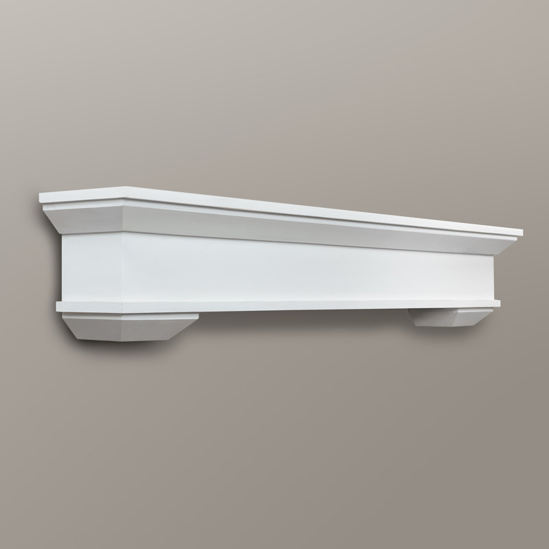 Capri Fireplace Mantel with Corbels, 72", White
