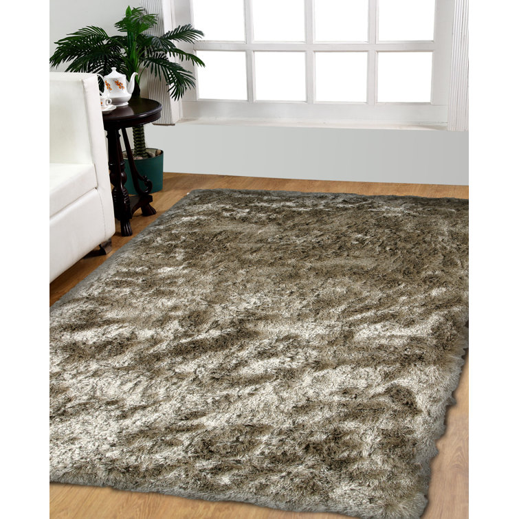 Tapis taupe tissé à la main Kailyn