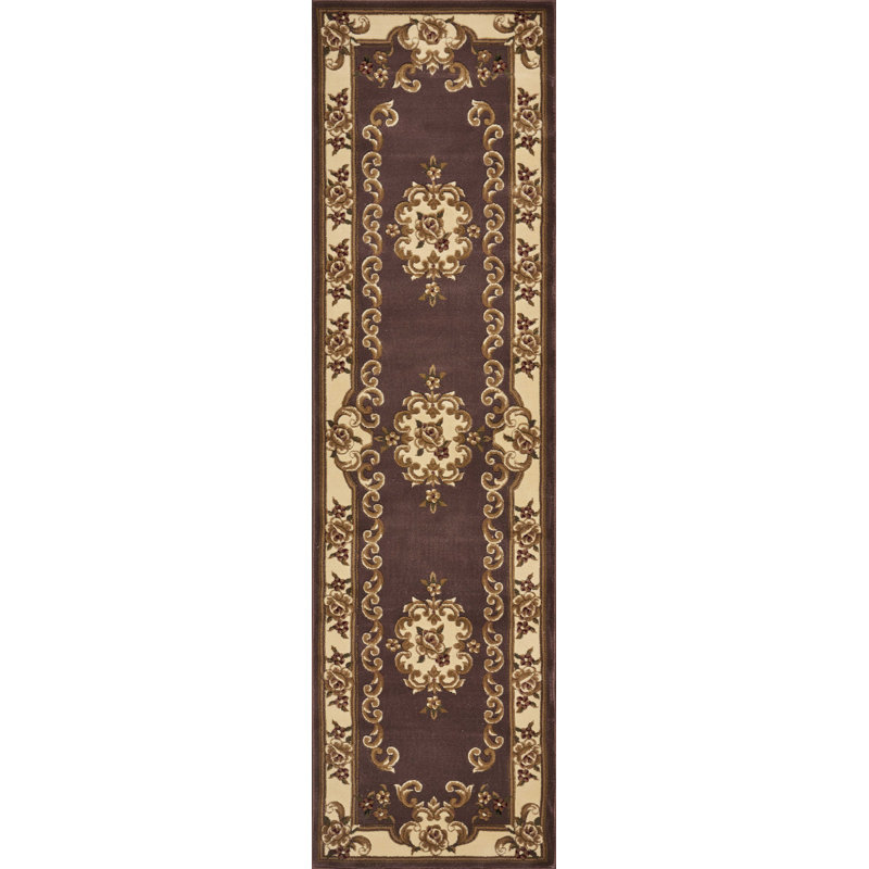 Tapis de prune/ivoire Sevanna, Tapis de couloir 2 pi x 8 pi