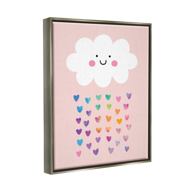 «Rains Rainbow Hearts with Happy Cloud», art mural par Seven Trees Design, H 21 po x l 17 po x P 1,7 po