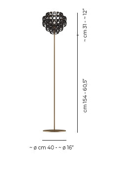 Giogali Floor Lamp Crystal Amber Matt Bronze 1 E26 Ul 1, Matte Bronze, Black