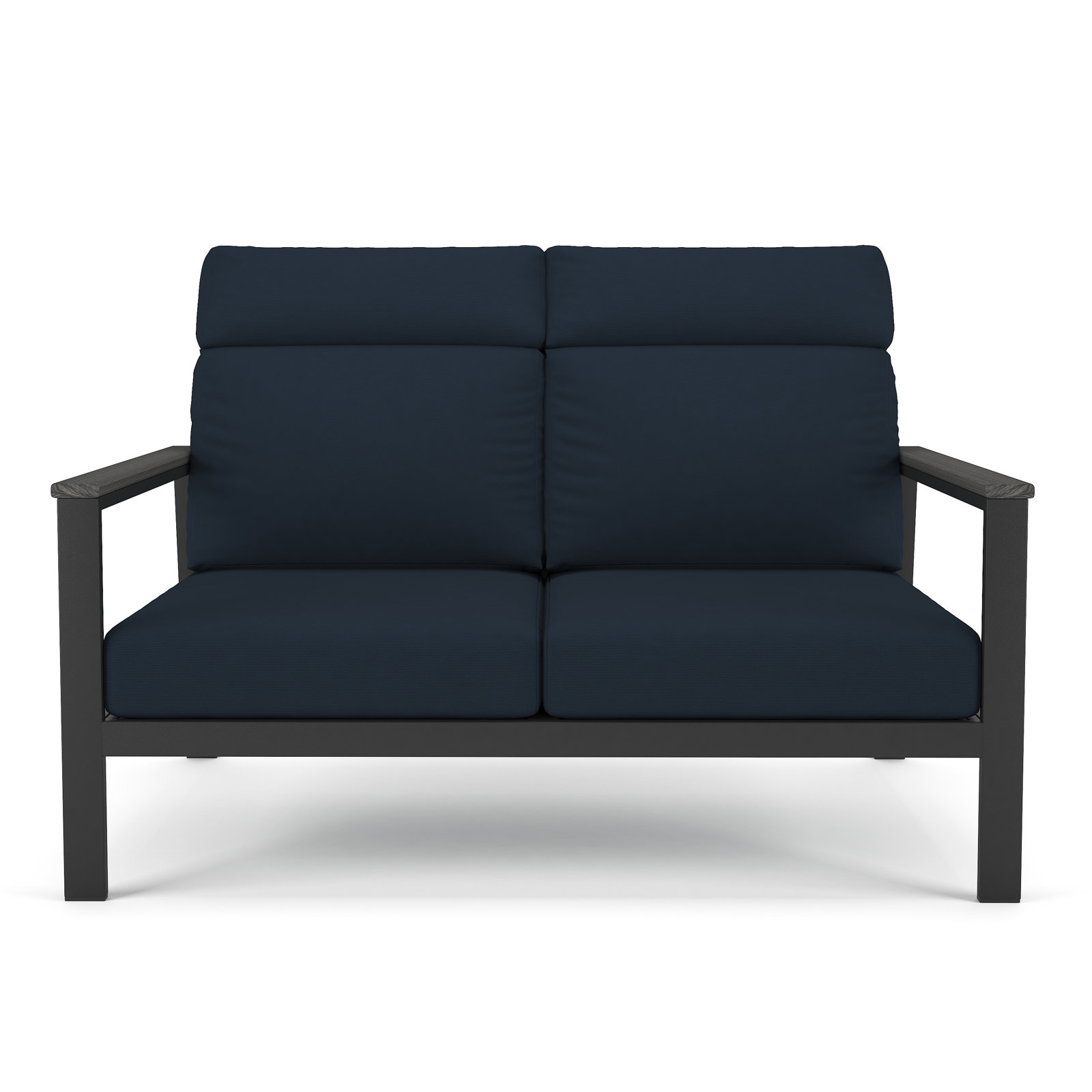 Townsend 55" Sunbrella® Patio Loveseat, Canvas Navy, Brown, Yes