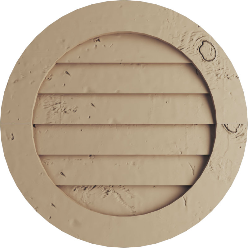 Évent rond en similibois Timberthane, Pin noueux, H 1 po x l 18 po x L 18 po