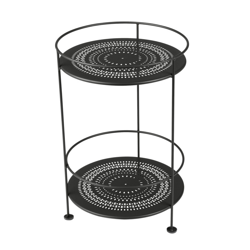 Guinguette Round Outdoor Side Table , 16 " W 16 " D, Liquorice