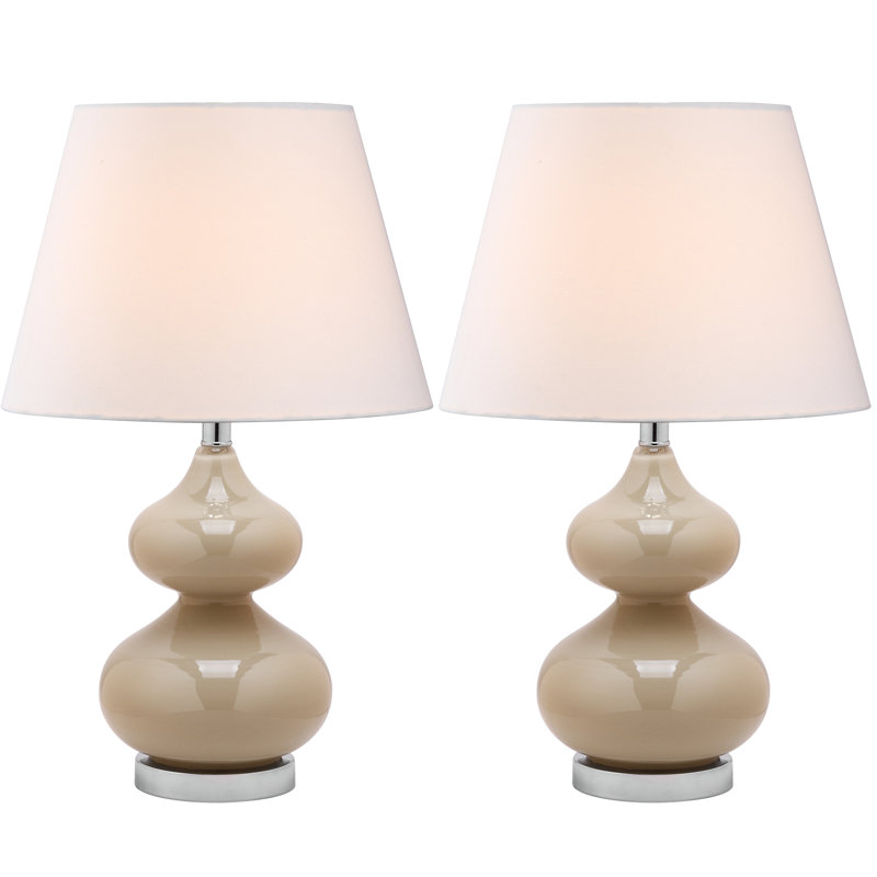 Pluto Glass Table Lamp, Taupe
