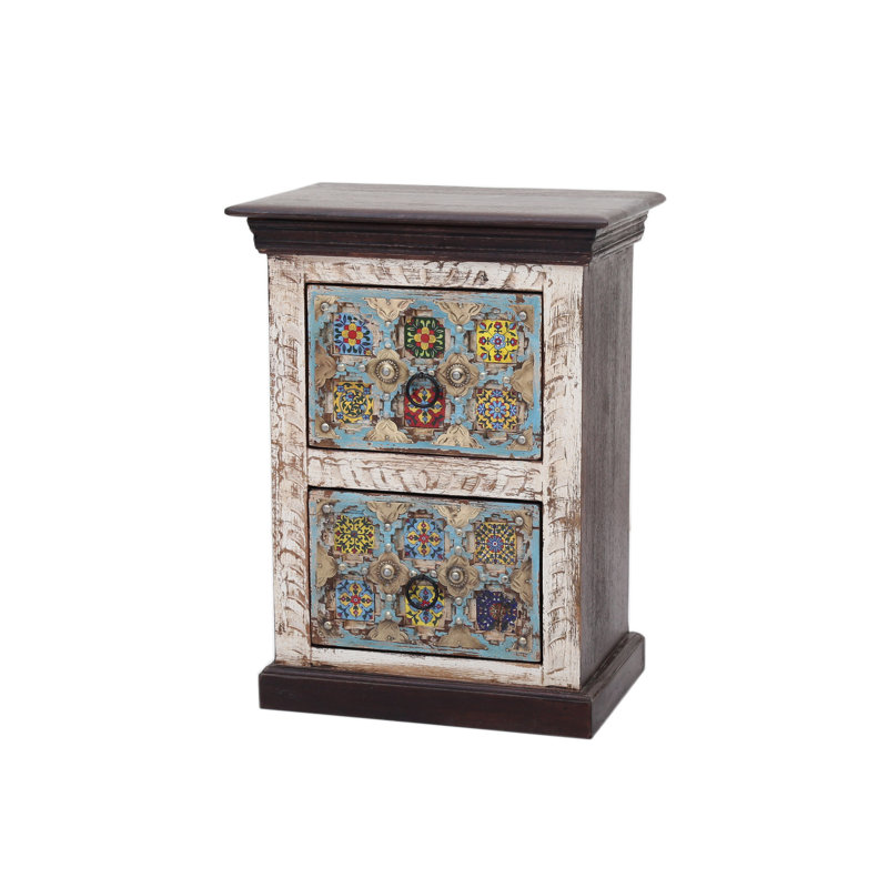 Dayne 45cm W Solid Wood Bedside Table