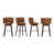 Brown Faux Leather Seat/Dark Brown Frame