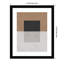 Black and Brown Blocks by Conkle Wood Framed Wall Art Print-1654552563