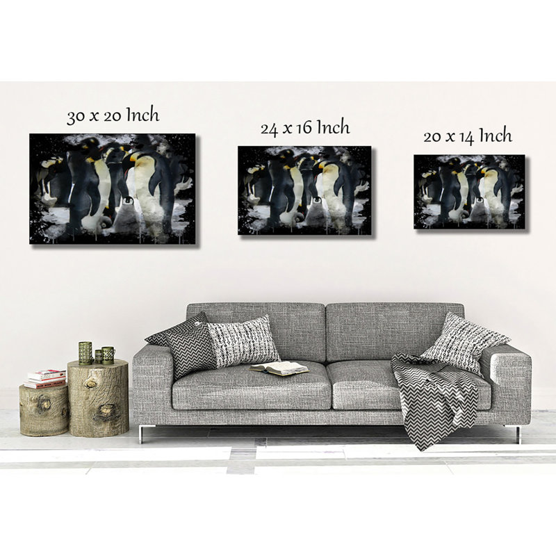 Emperor Penguins - Wrapped Canvas, 35cm H x 50cm W