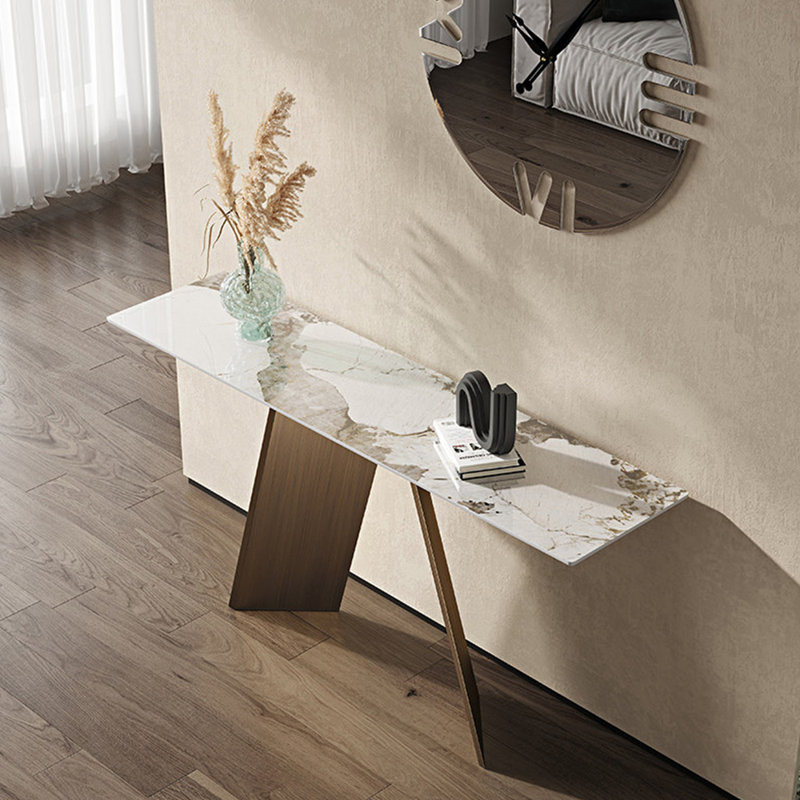 Console en métal de style italien, 31.5" H x 62.9" W x 15.7" D