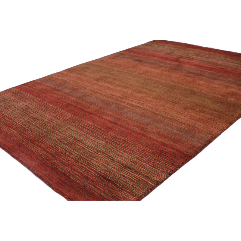 Burnt Orange Handmade Tufted Wool Rectangular Area Rug