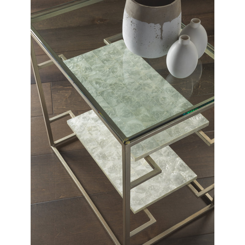 Signature Designs Cumulus Tier Table, Champagne Foil/Gray