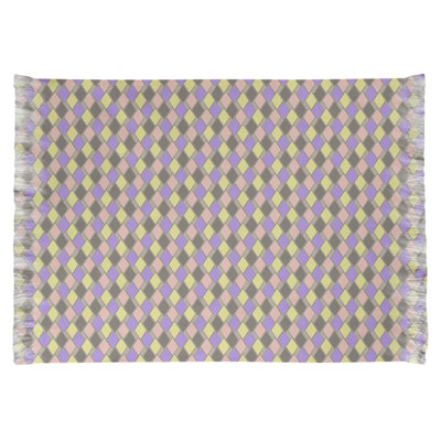 Tapis mauve/jaune rétro diamants Mcguigan