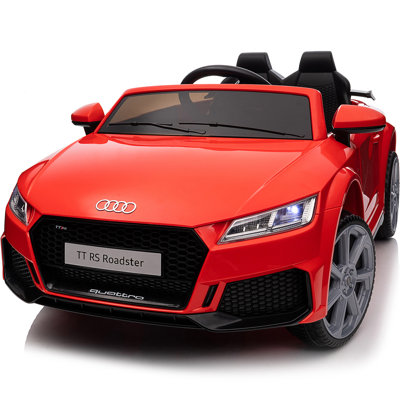Outfunny Electric Car for Kids, Licensed Audi TTRS 24V Kids Ride-on Toy Car for Toddlers with Remote - Red