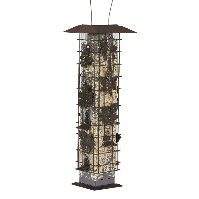 Bollinger Metal Hanging Tube Bird Feeder