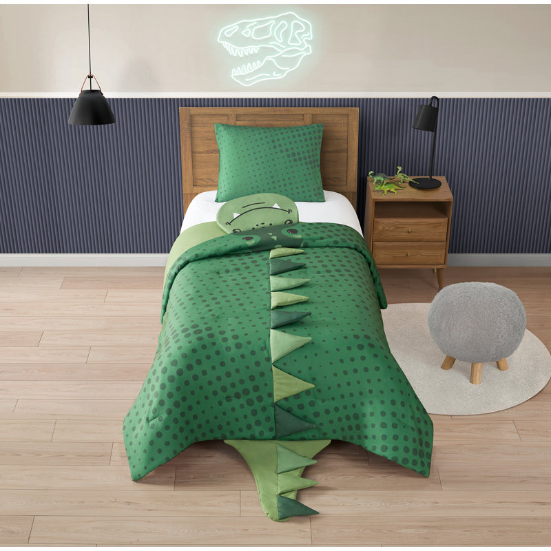 Ensemble d'édredon réversible 3 pièces 3D Animal pour enfants, Lit simple
