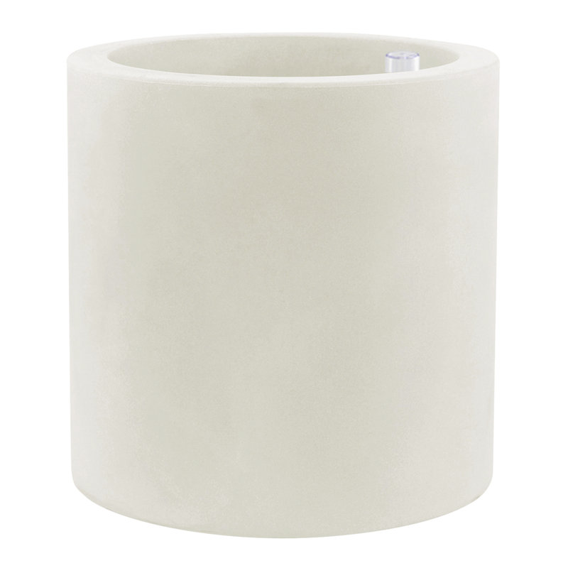 Cilindro Resin Pot Planter, Ice, 24" H x 23.5" W x 23.5" D