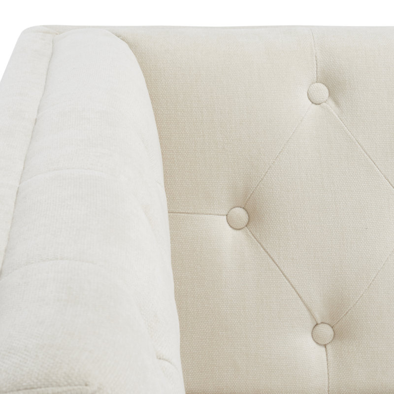 Florentino 80" Tuxedo Arm Sofa, Cream