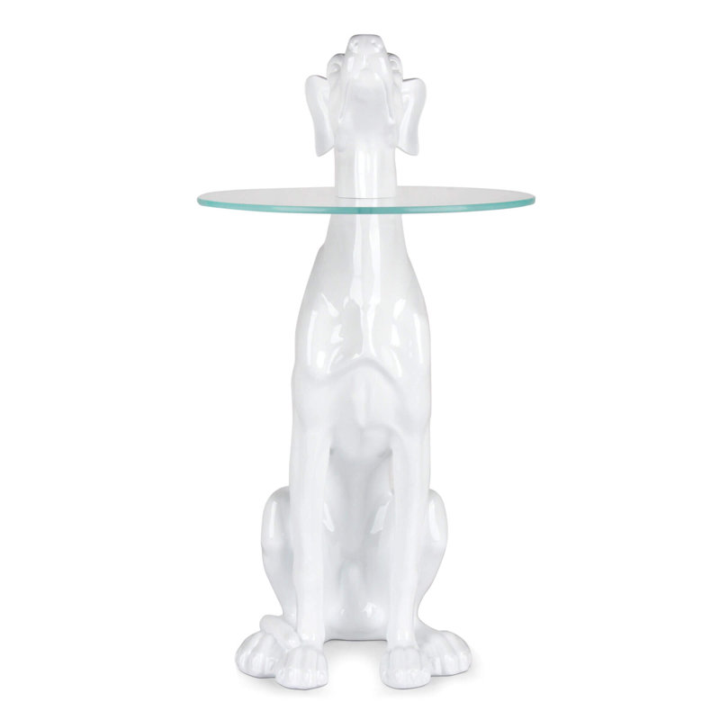 Axxel Glass Top End Table