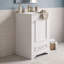Meuble-lavabo en bois avec lavabo, tablette ajustable, tiroir et portes-1850457458