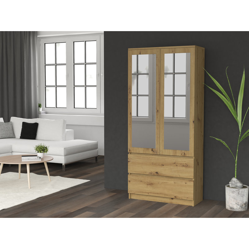 Sherian 2 Door Manufactured Wood Wardrobe, Artisan 