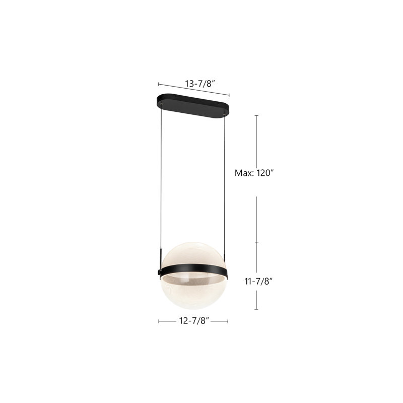 Pisces 1 - Light LED Pendant, Brushed Gold