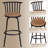 Lanxton Swivel Upholstered Counter Stool with Metal Frame-1126550267
