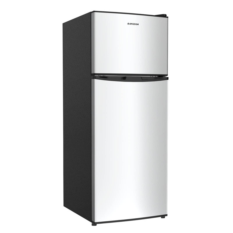 BANGSON 4.0 Cu.Ft, 2 Doors Small Fridge with Freezer, Silver
