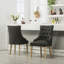 Chaises d'hôtesses à oreilles capitonnées en bois massif capitonnées avec têtes de clous, ensemble de 2, idéales pour des sièges confortables et un décor élégant-386785113