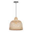 Luminaire suspendu 1 lumière dôme en bambou-932471377