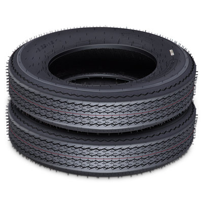 2 PACK-Heavy-Duty Radial Trailer Tire Set – 5.30-12, 6PR Load Range C, 12-Inch All-Weather Deep Tires for Utility, Boat, Camper & Cargo Trailers – Reliable Traction Replacement
