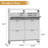 Three-tier large-capacity adjustable shoe cabinet with flip-out drawers and removable shelves, featuring a modern minimalist design.-1223813804
