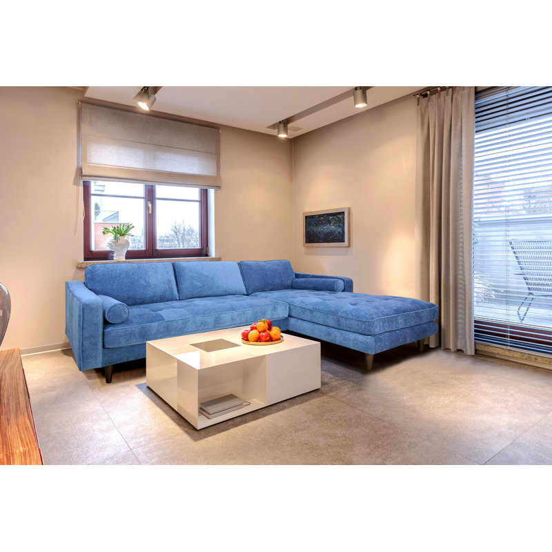 Canapé modulaire Anderson RAF - Bleu denim, Orienté à droite, Bleu