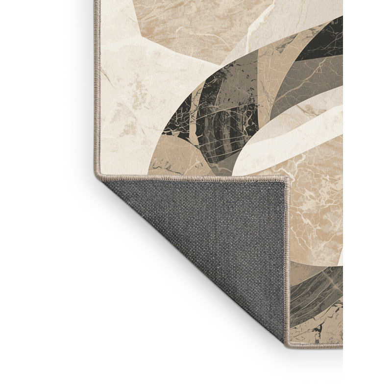 Tapis beige moelleux moelleux moelleux et moelleux de style moderne et moelleux Fairwinds, 8x12