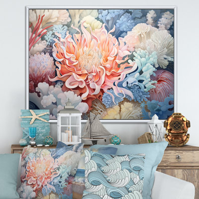 «Undersea Beauty Pink Anemone», reproduction d'art sur toile